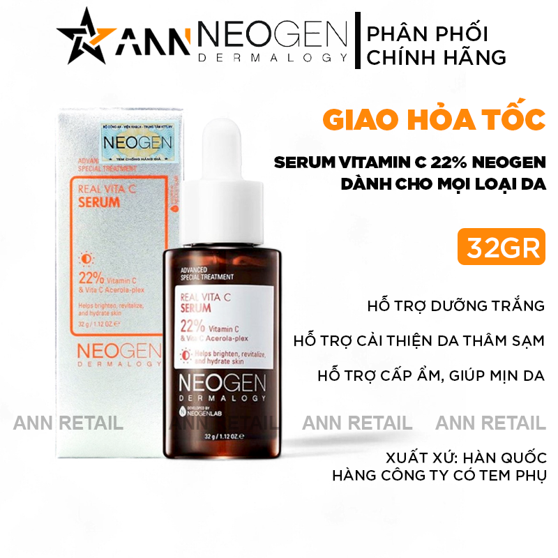 25639_1_20241106170804-1.png Serum Neogen Dermalogy Real Vitamin C 22% 32g Hỗ Trợ Dưỡng Sáng Da - 8809653247495