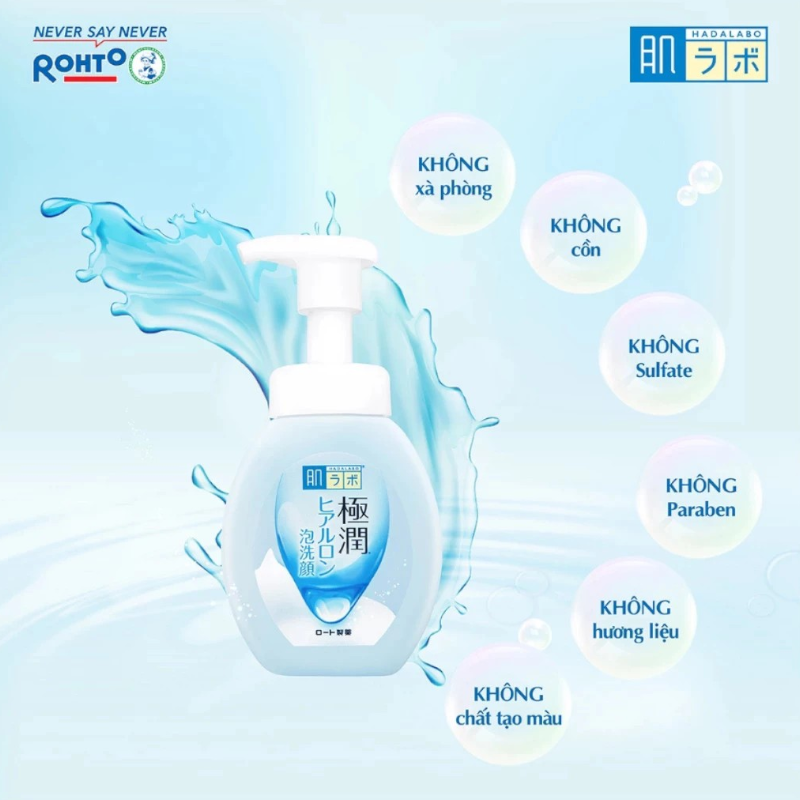Sữa Rửa Mặt Hada Labo Gokujyun Moisturizing Foaming Wash Tạo Bọt Dưỡng Ẩm 160ml