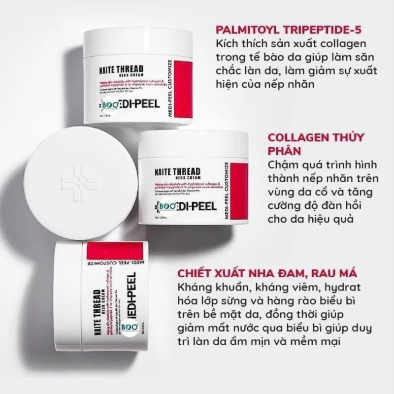 Giá sỉ kem Dưỡng Giảm Nhăn Vùng Cổ Medipeel Collagen Naite Thread Neck Cream 100ml - Hàng Xách Tay
