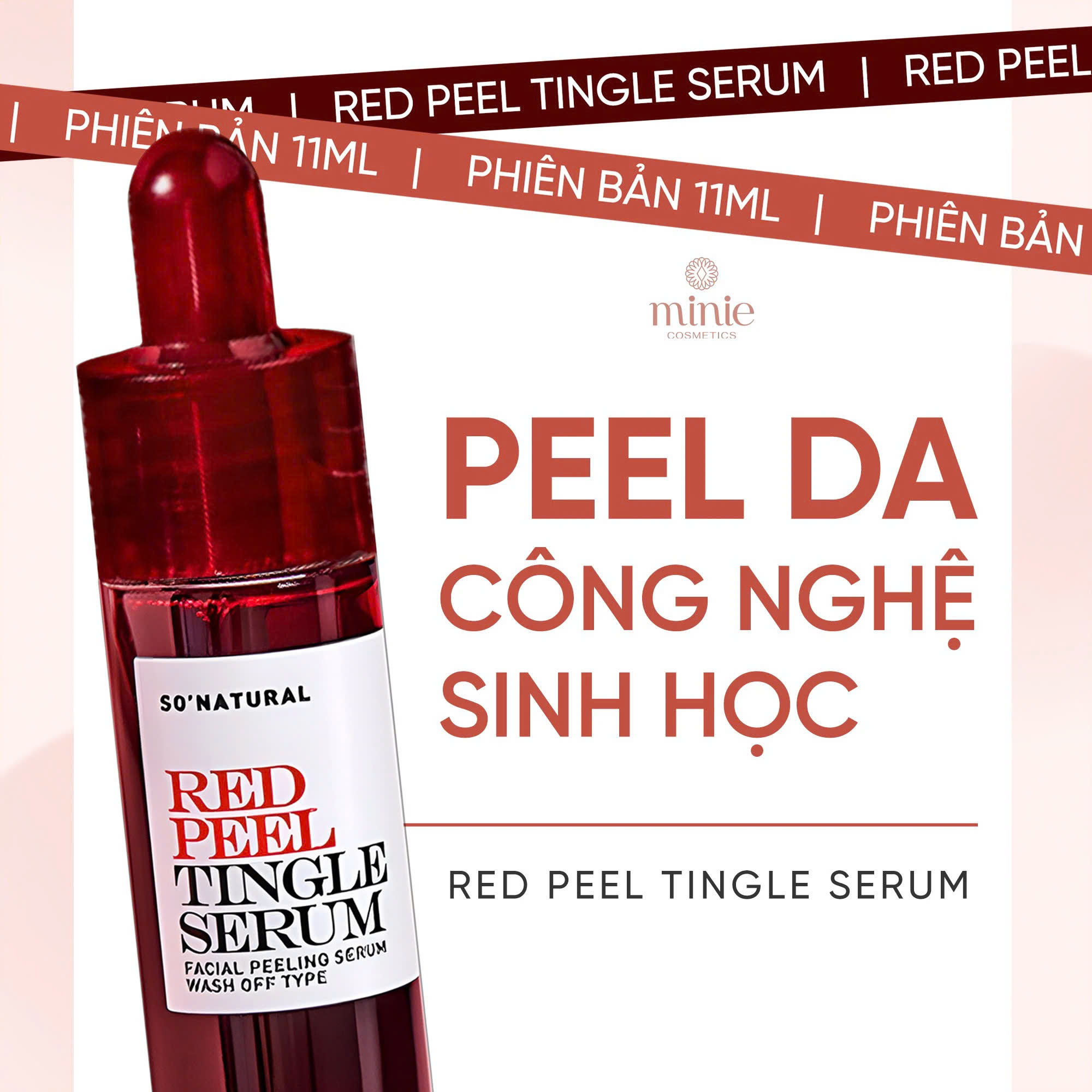 Serum Peel Da So Natural Red Peel Tingle Hàn Quốc Mini 11ml