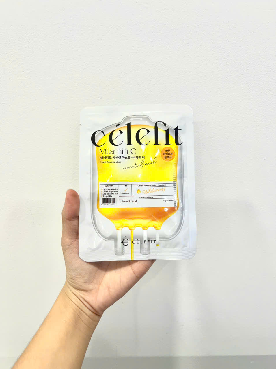 25684_z6012139761976-0a3e848733c624fe7895fb997de8143a_20241108151921-2.jpg Mặt Nạ Celefit Mask Vitamin C Màu Vàng Hỗ Trợ Dưỡng Sáng Da Hộp 10 Miếng - 8809497562549
