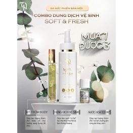Dung Dịch Vệ Sinh  Collagen X3 TN Đông Anh Soft & Fresh Collagen X3 120ml - Tặng 1 Xịt Thơm Body + 1 Nước Hoa Vùng Kín