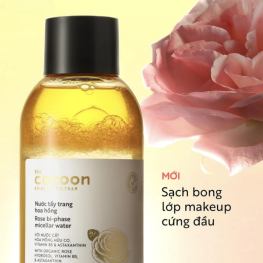 Nước Tẩy Trang Cocoon Hoa Hồng Cấp Ẩm Da Rose Bi-Phase Micellar Water 310ml