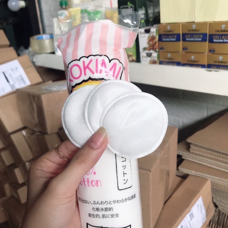 Bông Tẩy Trang Tròn Kokimi Mềm Mại - 155 Miếng