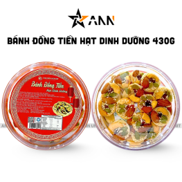 Hộp Bánh Đồng Tiền Ngũ Vị Hạt Hộp Tròn 430G Hộp Quà Tết 2026 - BDTNVHHT450
