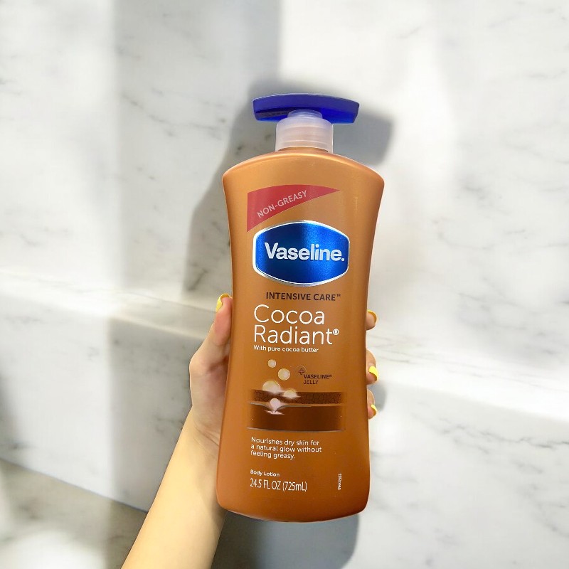 Kho sỉ sữa Dưỡng Thể Vaseline Intensive Care Cocoa Radiant Màu Nâu 725ml - Hàng Xách Tay