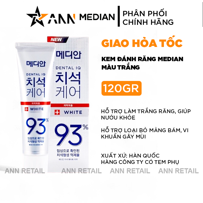 25754_1_20241113164655-1.png Kem Đánh Răng Median Màu Trắng Dental IQ 93% White 120g - 8809585101438