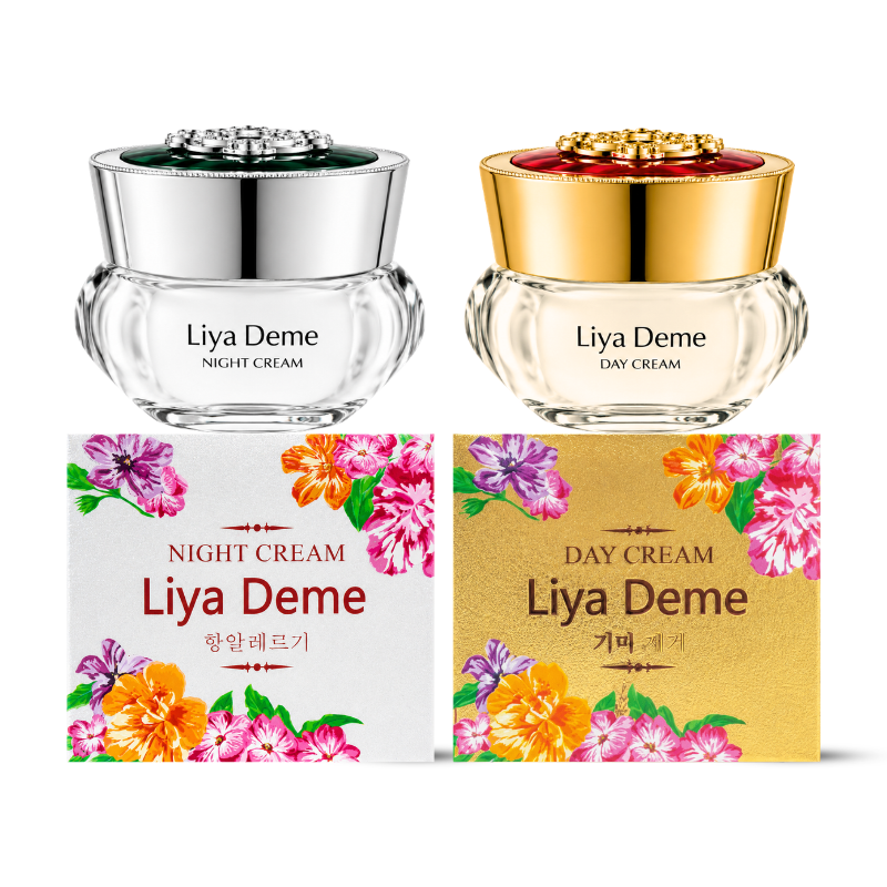 Sỉ combo Kem Face Liya Deme Dưỡng Da Ban Ngày & Ban Đêm Dành Cho Da Lão Hóa 20g Phiên Bản Mới