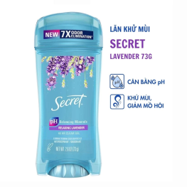 Lăn Khử Mùi Secret Giảm Tiết Mồ Hôi Hương Lavender Dễ Chịu 73g - Lăn Khử Mùi Cho Nữ