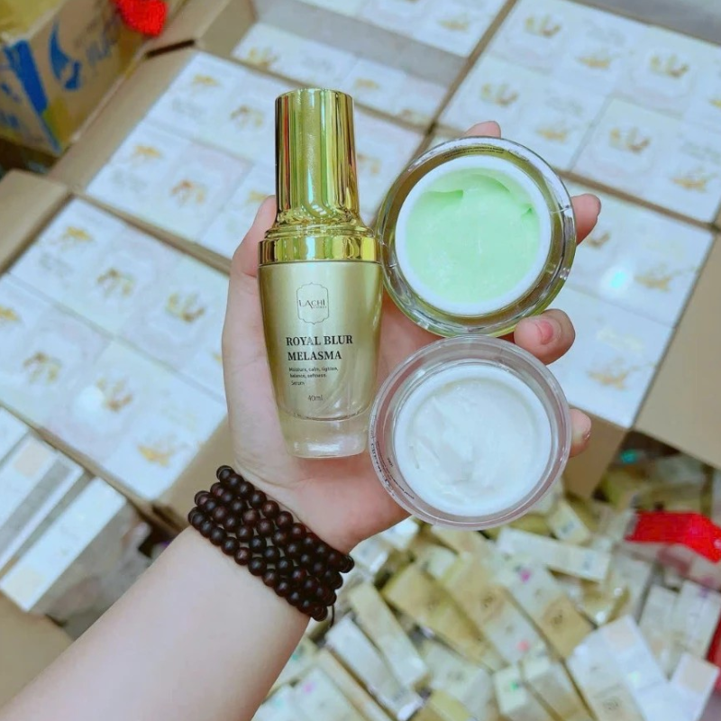 Sỉ combo Cao Nám Hoàng Gia Lachi (Serum + Kem Face Ban Ngày + Kem Face Ban Đêm) Giúp Mờ Nám Trắng Da