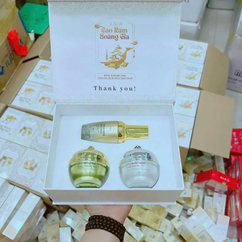 Sỉ combo Cao Nám Hoàng Gia Lachi (Serum + Kem Face Ban Ngày + Kem Face Ban Đêm) Giúp Mờ Nám Trắng Da