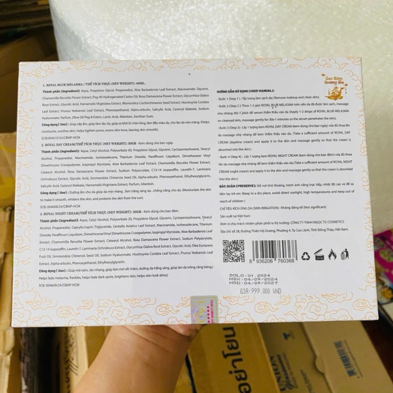 Sỉ combo Cao Nám Hoàng Gia Lachi (Serum + Kem Face Ban Ngày + Kem Face Ban Đêm) Giúp Mờ Nám Trắng Da