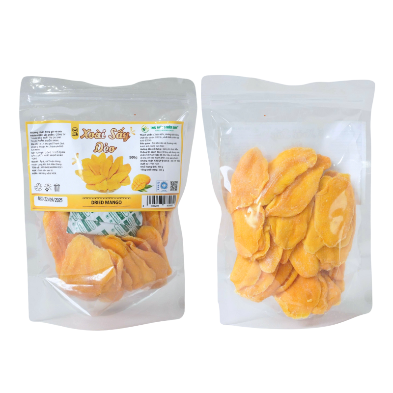 Xoài Sấy Dẻo Túi Zip Thơm Ngon 500g