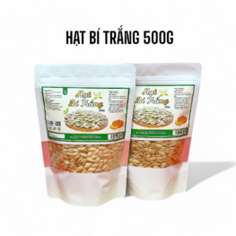 Hạt Bí Trắng Túi Zip 500g - HBTTZ500