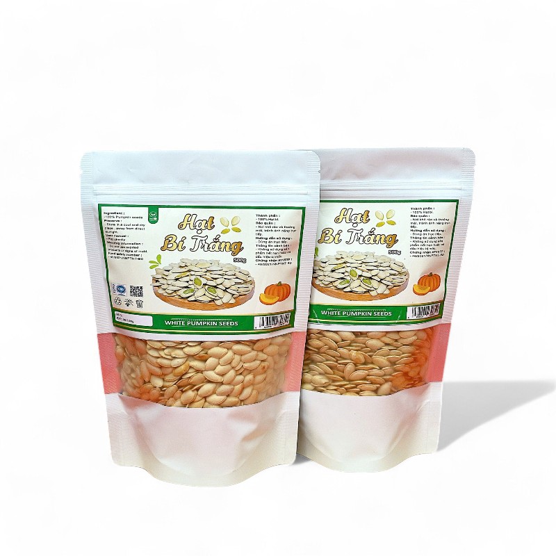 Kho sỉ hạt Bí Trắng Túi Zip 500g
