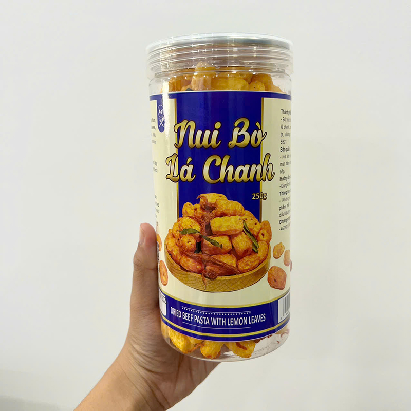 Nui Bò Lá Chanh Hộp 250g