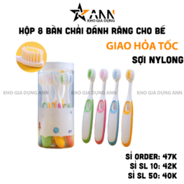 Hộp 8 Bàn Chải Đánh Răng Cho Bé - Bàn Chải Vệ Sinh Răng Miệng - 8BCDRCB