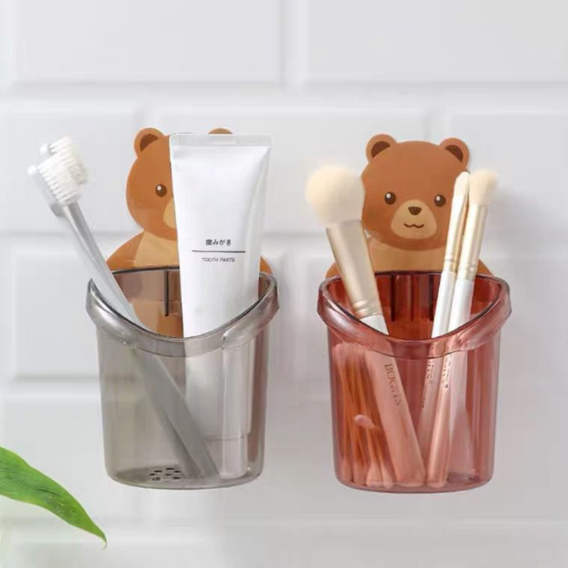 25934_o1cn017p7ywe1rpduzws0pc-2218465072103-0-cib_20250114160209-2.jpg Combo 2 Cốc Dán Tường Hình Gấu - Cốc Đựng Kem Đánh Răng Dao Cạo Râu Cắm Bút 10.5x8x9.5cm - CDBCDR2