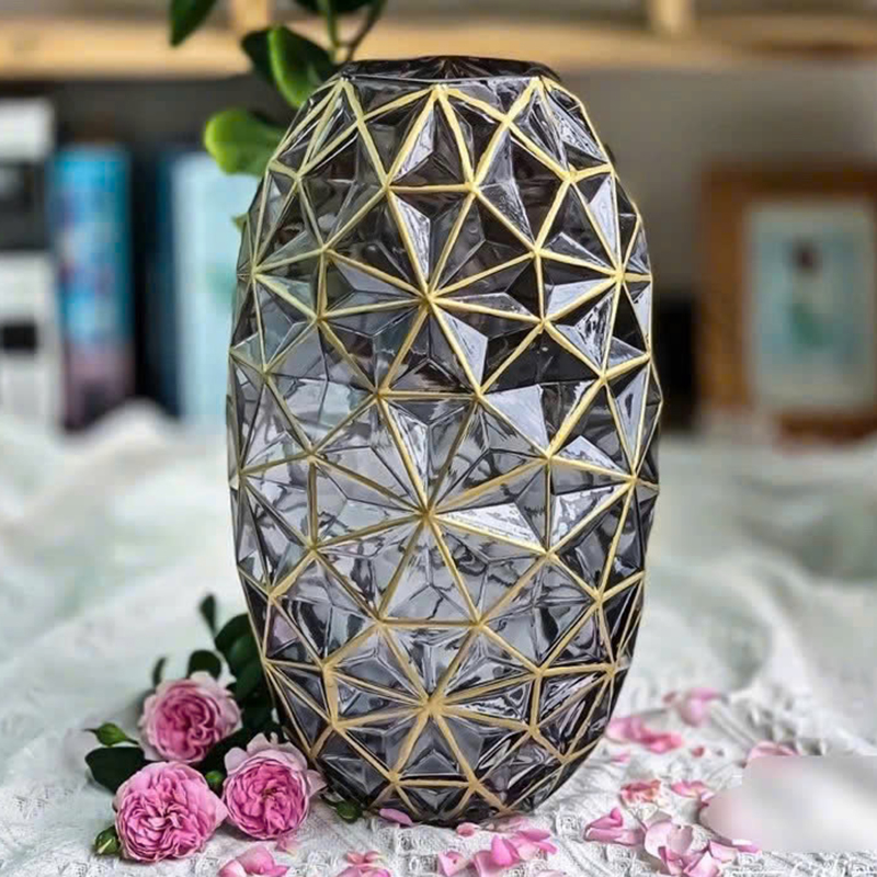 25953_z6219535824885-09e533c976198494b1fe673c8ad96d06_20250115163609-3.jpg Bình Hoa Thủy Tinh - Lọ Hoa Viền Vàng Sang Trọng 35x8cm - LHTT02