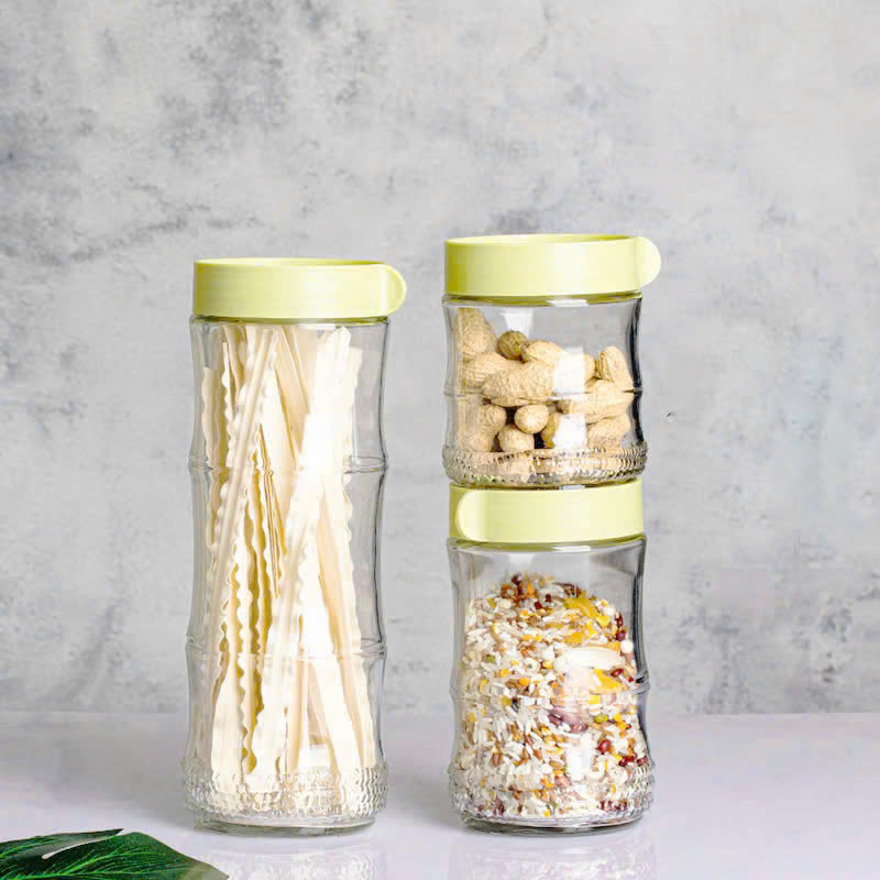 Set 3 Hũ Thủy Tinh Đựng Thực Phẩm - Lọ Thủy Tinh Cao Cấp 400 - 570ml - 1000ml