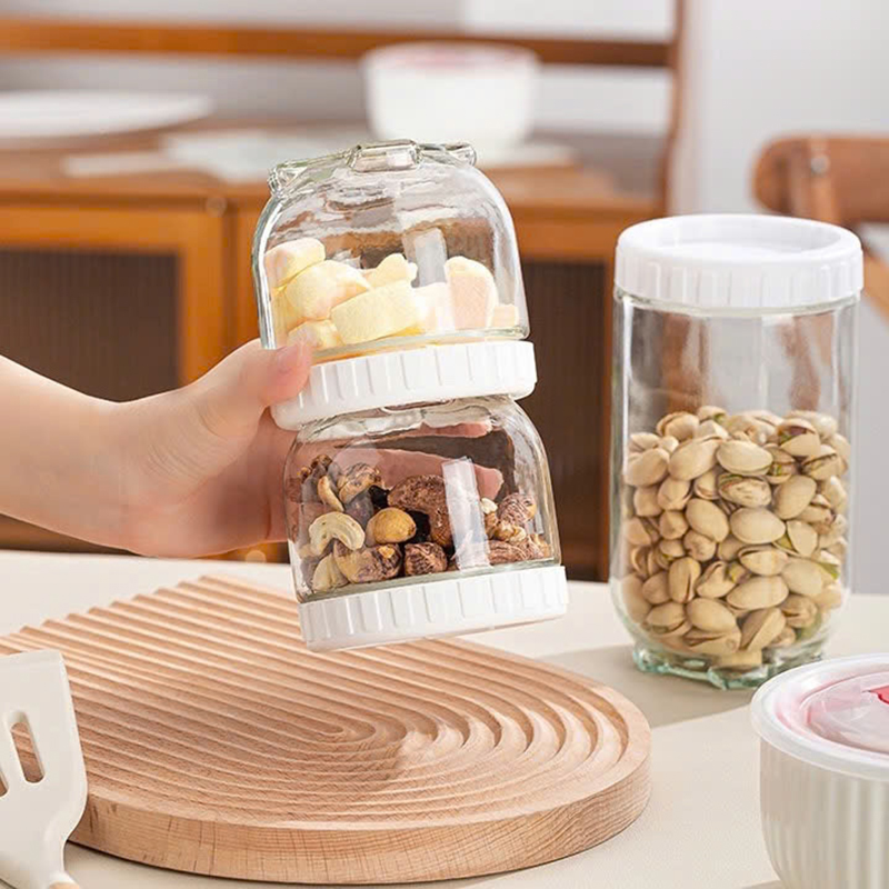 Set 3 Hũ Thủy Tinh Đựng Thực Phẩm - Lọ Thủy Tinh Đựng Đồ Khô 400 - 570- 1000ml