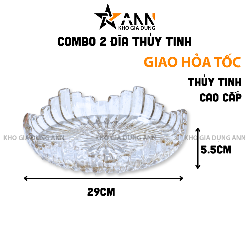 25969_311_20250320114202.png Combo 2 Đĩa Thủy Tinh Cao Cấp - Đĩa Đựng Trái Cây 29x5.5 cm - DTTDTC01