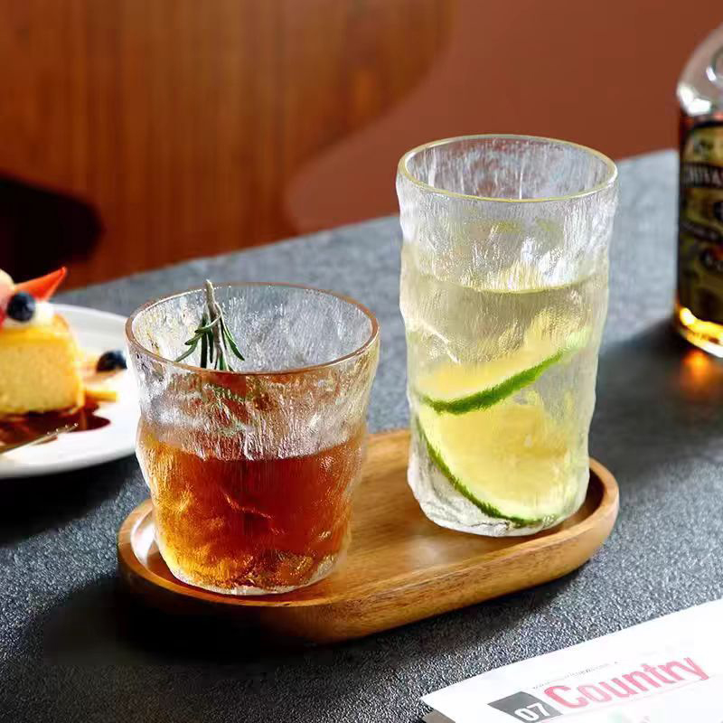 Kho sỉ set 6 Ly Thủy Tinh Lượn Sóng Nhỏ Cao Cấp 9x9.5cm