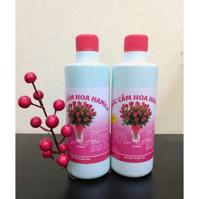 Kho sỉ nước Cắm Hoa Hamilk - Nước Giúp Hoa Tươi Lâu 14 Ngày 500ml