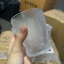 Bộ 6 Ly Thủy Tinh Chấm Bi - Cốc Thủy Tinh Cao Cấp 9.3x8.1x6.7cm - LTTCB01