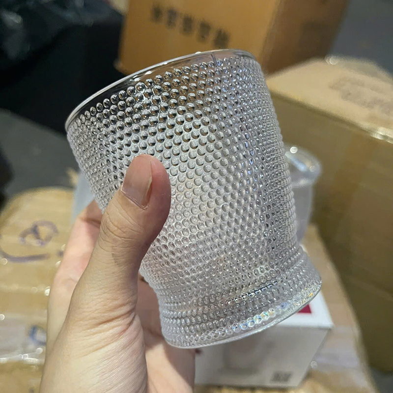 Bộ 6 Ly Thủy Tinh Chấm Bi - Cốc Thủy Tinh Cao Cấp 9.3x8.1x6.7cm