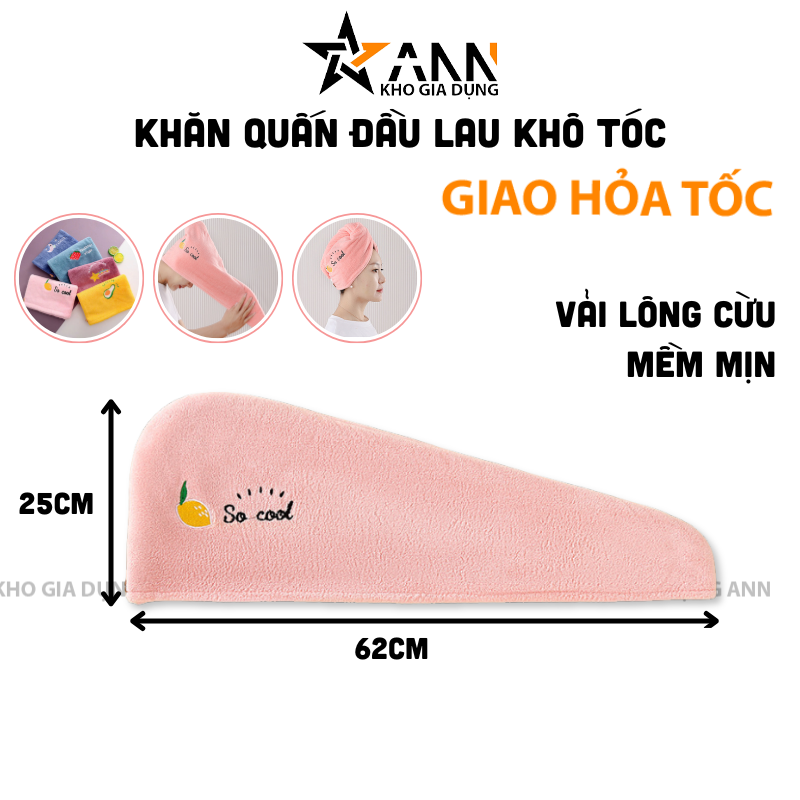 26017_355_20250320114952.png Khăn Quấn Đầu Lau Khô Tóc - Khăn Quấn Khô Tóc Mềm Mịn 25x62cm - KQKT01
