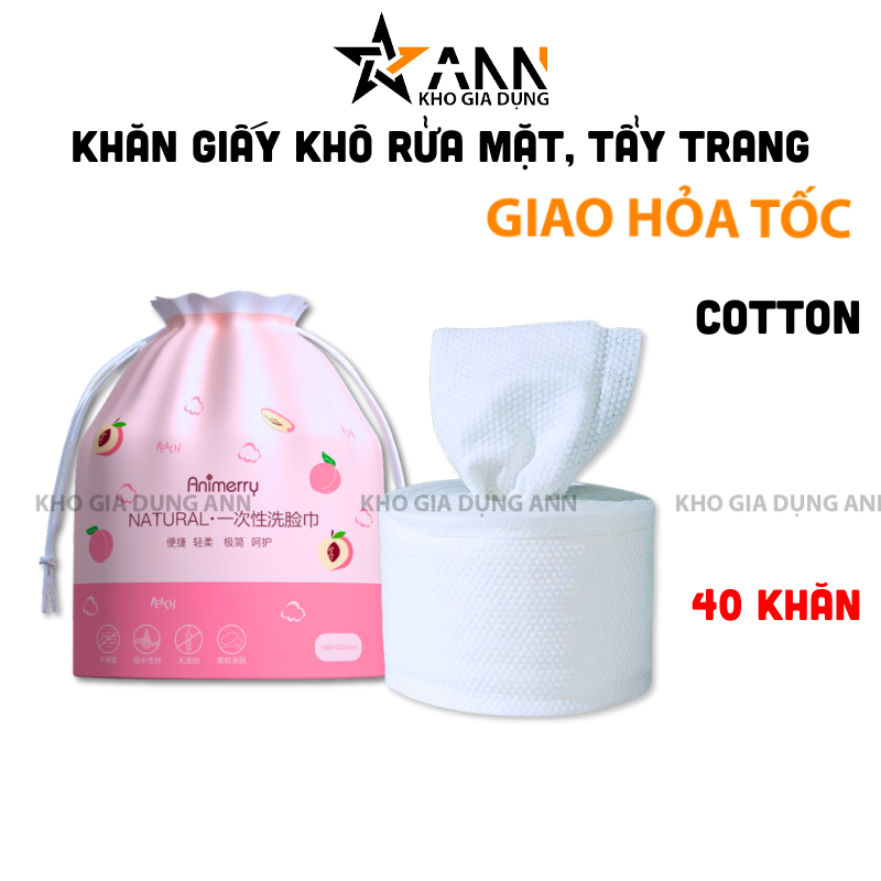 26019_357_20250320115116.png Khăn Giấy Khô Rửa Mặt Tấy Trang - Giấy Lau Mặt Dùng 1 Lần 40 Khăn - KGK01