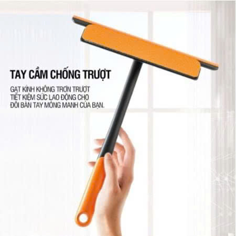 Cây Lau Kính 3 Trong 1 -Chổi Lau Kính Gạt Nước Xoay 360 Độ Linh Hoạt 29x25.5cm