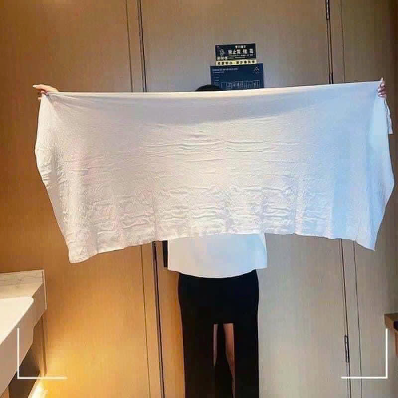 Khăn Tắm Nén Du Lịch Dùng Một Lần - Khăn Tắm Cotton Dạng Viên Nhỏ Gọn 70x140cm