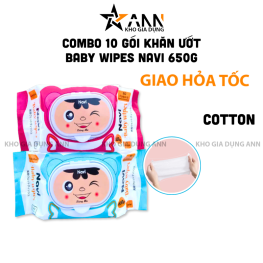 Combo 10 Bịt Khăn Giấy Ướt Lau Mặt Cao Cấp 100 Tờ - KULM01