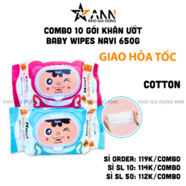Combo 10 Bịt Khăn Giấy Ướt Lau Mặt Cao Cấp 100 Tờ - KULM01