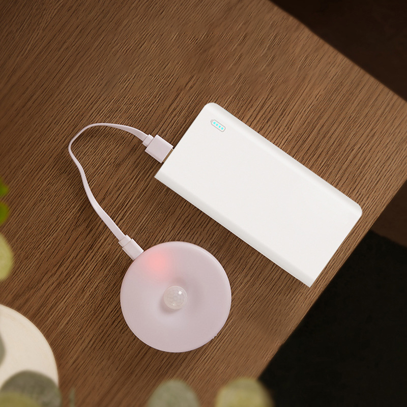 Đèn Ngủ Tròn - Đèn Led Cảm Ứng Chuyển Động Dán Tường 8,4x2cm