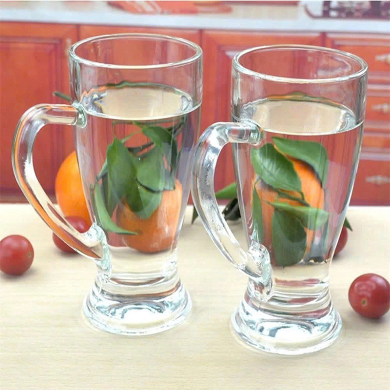Bộ 2 Ly Bia Thuỷ Tinh Có Tay Cầm - Ly Thủy Tinh Cao Cấp 400ml