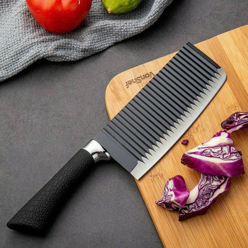 Kho sỉ dao Thái Gợn Sóng Nhà Bếp Ok3 Asakh Bản To 29x7cm