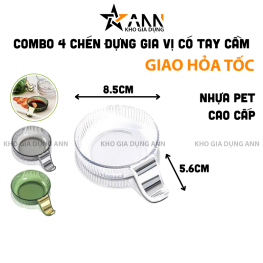 Chén Đựng Gia Vị Có Tay Cầm - Chén Đựng Nước Chấm Bằng Nhựa 8,5x5,6cm - CDGV06