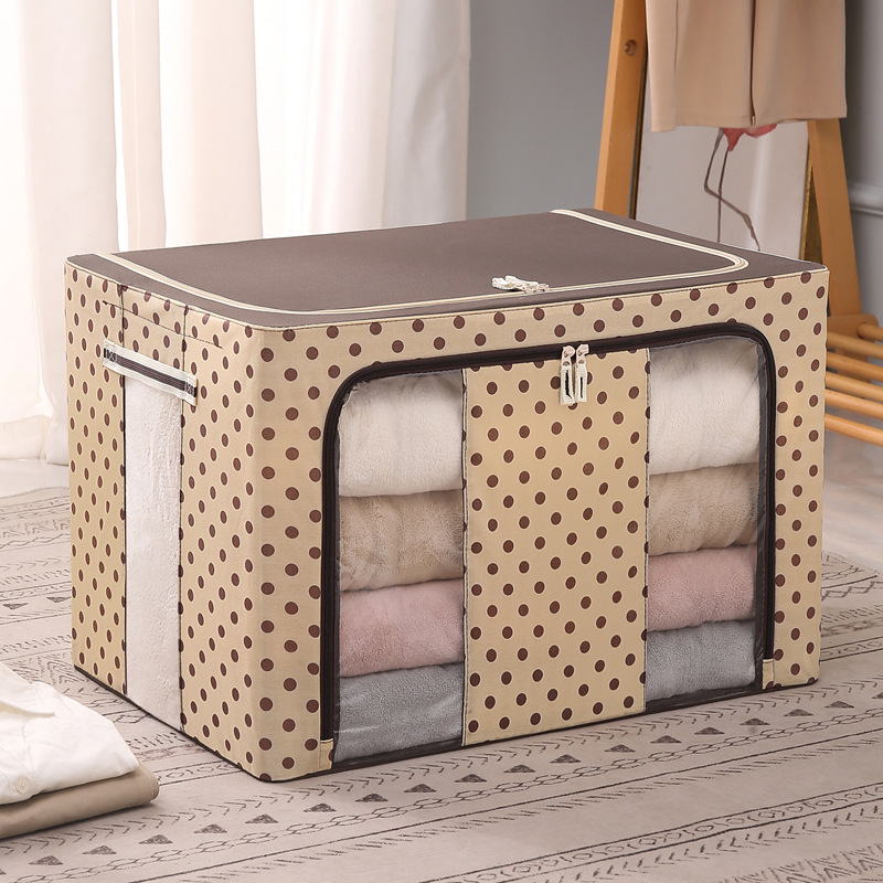 Hộp Vải Chống Thấm Khung Sắt Đựng Quần Áo - Khung Đựng Đồ Cao Cấp 50x40x33cm