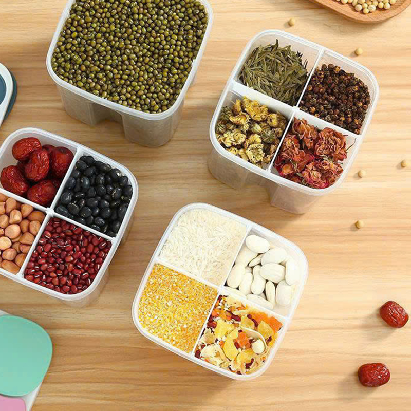 26070_z6251584335532-4fe8f7b015230ddc67159636a64b8eb5_20250124153139-12.jpg Hộp Nhựa Trong Suốt Đựng Thực Phẩm Khô - Hộp Nhựa Chống Thấm Nước 4 Ngăn 1,5L 13x13x15cm - HDTP01
