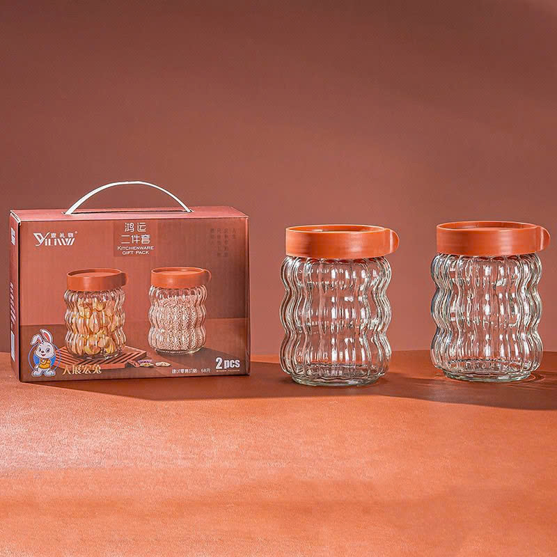 26084_z6251636257251-3f63c4633087079dfdd45f74ec2209c9_20250206094617-2.jpg Bộ 2 Hũ Đựng Gia Vị Thủy Tinh Cao Cấp - Lọ Gia Vị Nắp Đỏ YILIWU 9x16cm - DGV02
