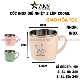 Cốc Giữ Nhiệt - Ly Giữ Nhiệt 2 Lớp Inox Cao Cấp 200ml - CGN2L01