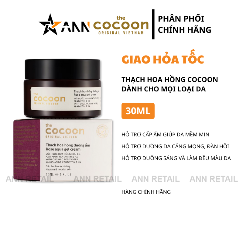 26100_25_20250319180326-1.png Thạch Hoa Hồng Cocoon Rose Aqua Gel Cream Giúp Dưỡng Ẩm Da 30ml - 8936217700438
