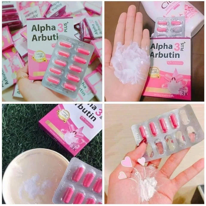 Kho sỉ viên Bột Kích Trắng Body Kyra Alpha Arbutin 3 Plus+ Thái Lan - Hộp 10 Viên
