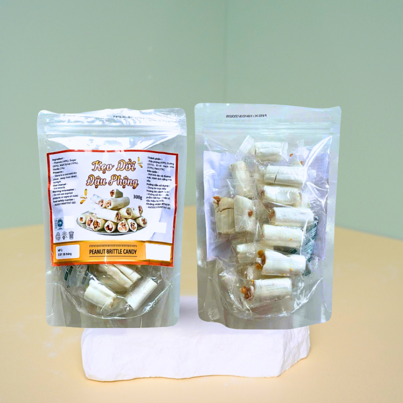 Kẹo Dồi Đậu Phộng Thơm Ngon Túi Zip 300g