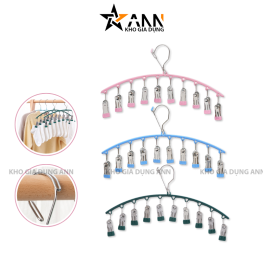 Móc Kẹp Quần Áo Đồ Lót Bằng Inox - Móc Kẹp Phơi Tất Vớ Đồ Lót Bọc Nhựa Pvc Cao Cấp - MPQA01