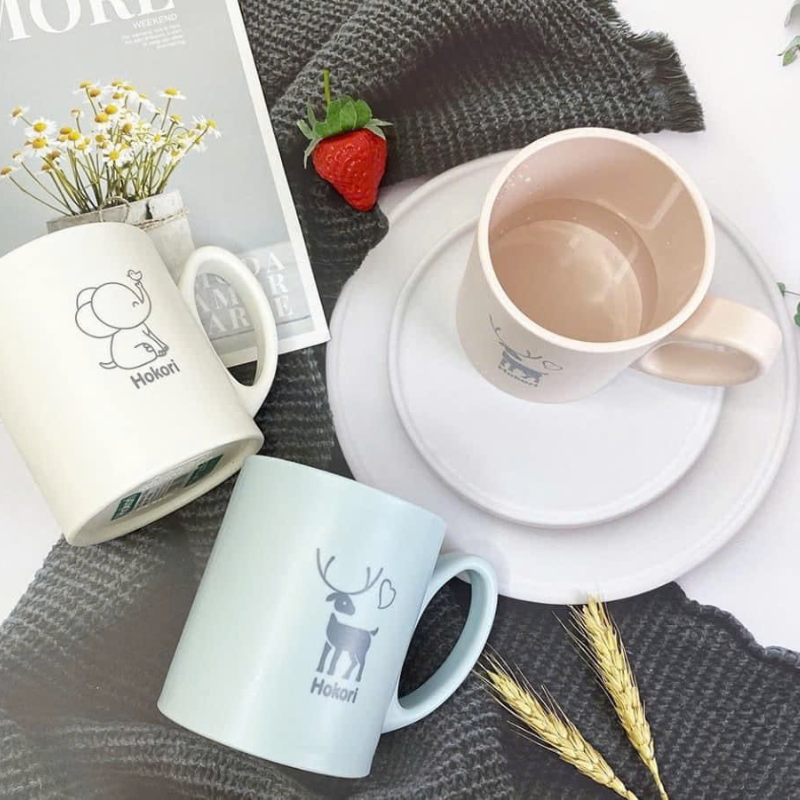 Cốc Uống Nước - Ly Nhựa Có Tay Cầm Cao Cấp 330ml 8x9.5cm