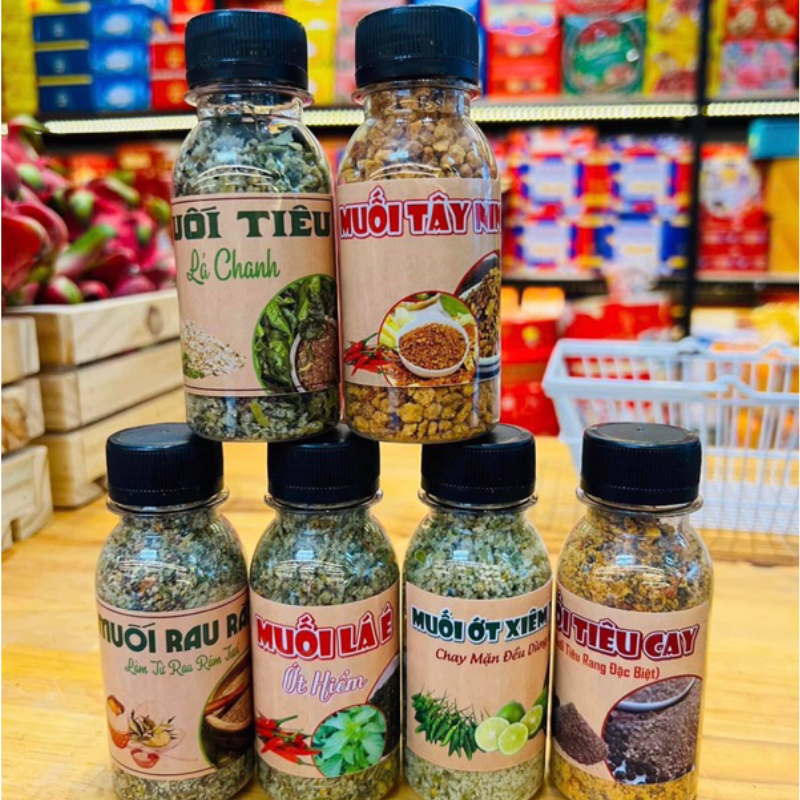 Set 6 Hũ Muối Lục Vị - Hủ Muối Thơm Ngon Hũ/100g